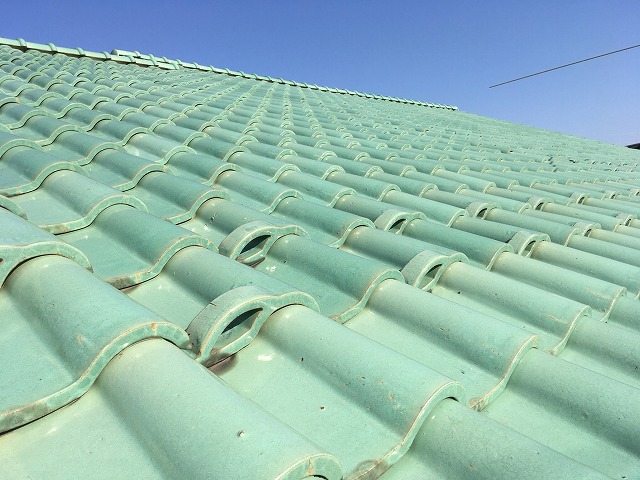 屋根点検におうかがいした瓦屋根